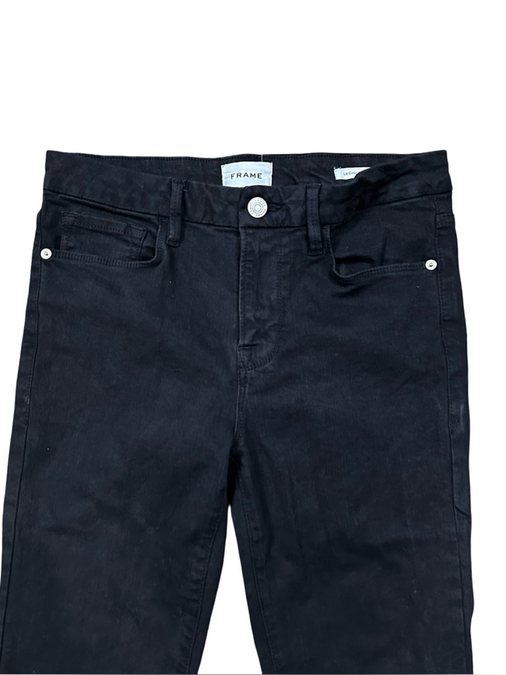 Frame Black Le Crop Mini Boot Denim Jeans Size 28 Comfy Stretch Basic Classic - Picture 3 of 7